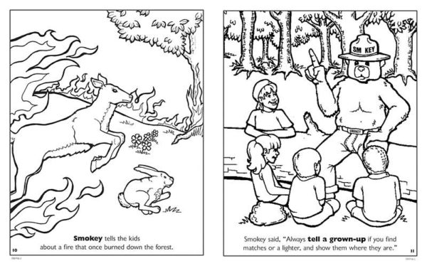 Fire Safety Tips Coloring Book | Smokey The Bear | Fire Safety For Life