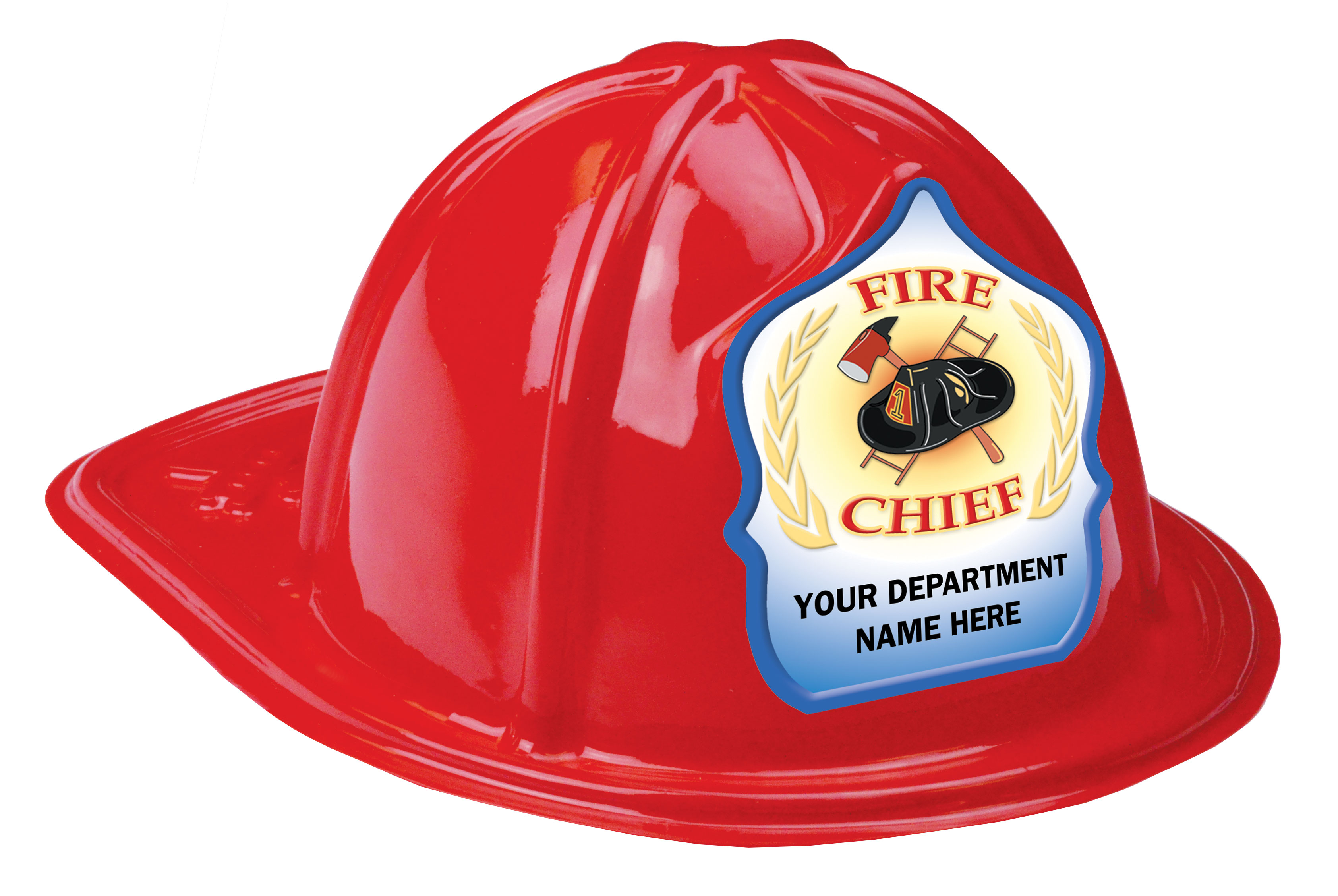 Custom "Fire Chief Wheat" Fire Hat Fire Safety For Life
