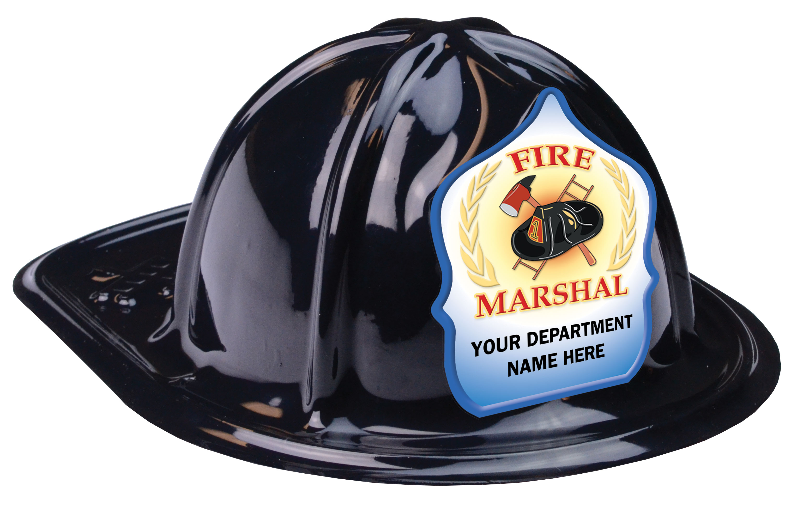 Custom "Fire Marshal Wheat" Fire Hat Fire Safety For Life