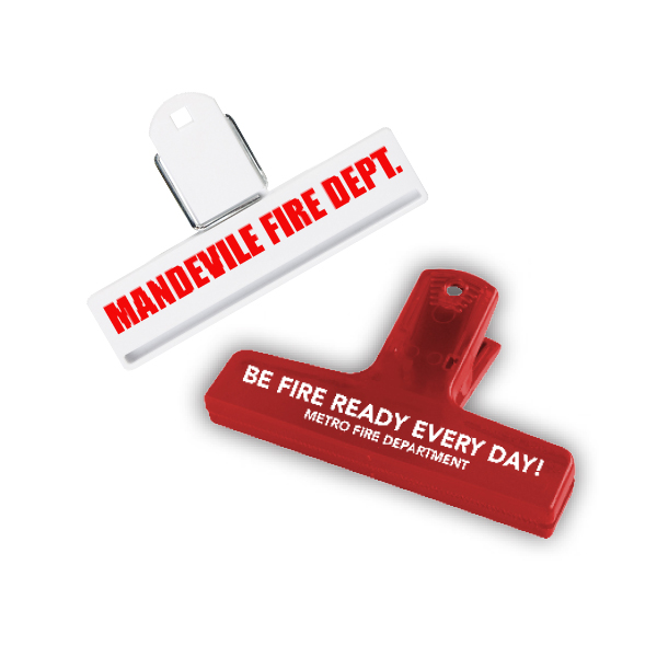 Custom Chip/Bag Clip (4") Fire Safety For Life